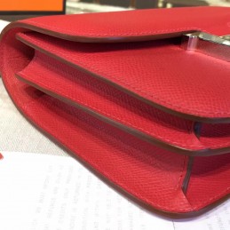 Red Constance Mini 18 Palladium Hardware Bag