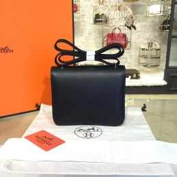 Black Constance Mini 18 Palladium Hardware Bag