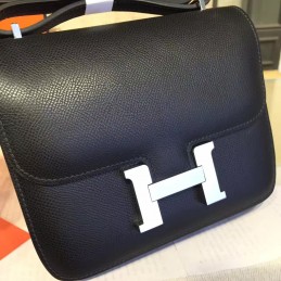 Black Constance Mini 18 Palladium Hardware Bag