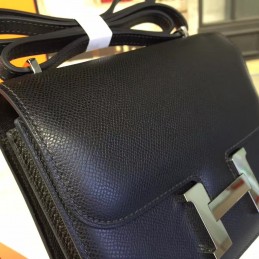 Black Constance Mini 18 Palladium Hardware Bag