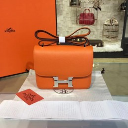 Orange Constance Mini 18 Palladium Hardware Bag