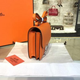 Orange Constance Mini 18 Palladium Hardware Bag