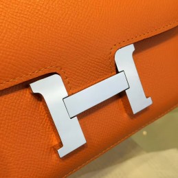 Orange Constance Mini 18 Palladium Hardware Bag