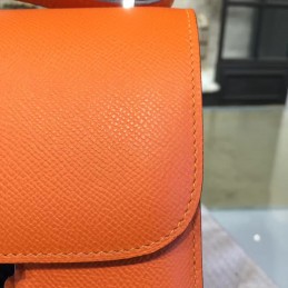 Orange Constance Mini 18 Palladium Hardware Bag