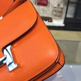Orange Constance Mini 18 Palladium Hardware Bag