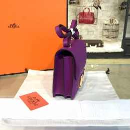 Purple Constance Mini 18 Gold Hardware Bag