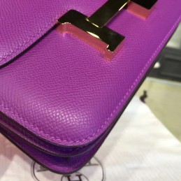 Purple Constance Mini 18 Gold Hardware Bag