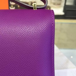Purple Constance Mini 18 Gold Hardware Bag