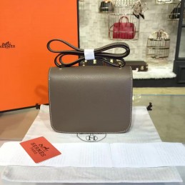 Taupe Constance Mini 18 Smooth Leather Gold Hardware Bag