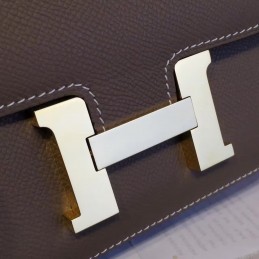 Taupe Constance Mini 18 Smooth Leather Gold Hardware Bag