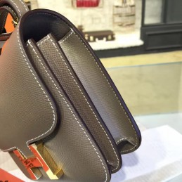 Taupe Constance Mini 18 Smooth Leather Gold Hardware Bag