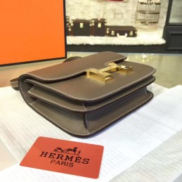 Taupe Constance Mini 18 Smooth Leather Gold Hardware Bag