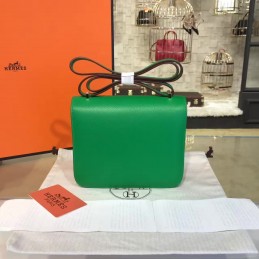 Green Constance Mini 18 Smooth Leather Gold Hardware Bag