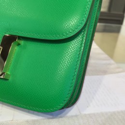 Green Constance Mini 18 Smooth Leather Gold Hardware Bag