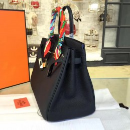 Black Twilly Handle Birkin 35 Gold Hardware Bag