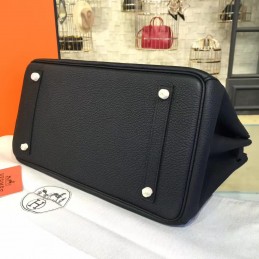 Black Twilly Handle Birkin 35 Gold Hardware Bag