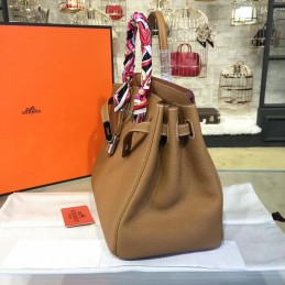 Tan Birkin 35 Palladium Hardware Bag
