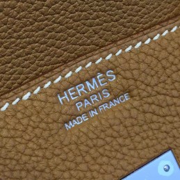 Tan Birkin 35 Palladium Hardware Bag