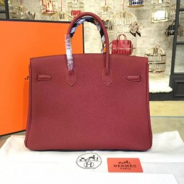 Burgundy Birkin 35 Gold Hardware Bag