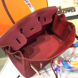 Burgundy Birkin 30 Gold Hardware Bag