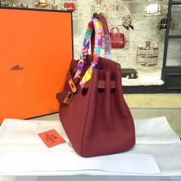 Burgundy Birkin 30 Gold Hardware Bag