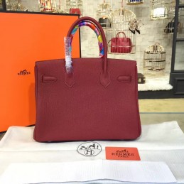 Burgundy Birkin 30 Gold Hardware Bag