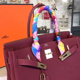 Burgundy Birkin 30 Gold Hardware Bag