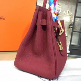Burgundy Birkin 30 Gold Hardware Bag