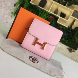 Pink Constance Wallet Gold H Hardware