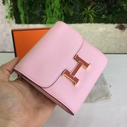 Pink Constance Wallet Gold H Hardware