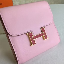 Pink Constance Wallet Gold H Hardware