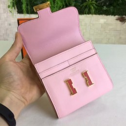 Pink Constance Wallet Gold H Hardware