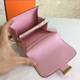 Pink Constance Wallet Gold H Hardware