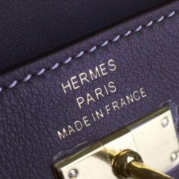 Taupe Gray Kelly Wallet Gold Hardware