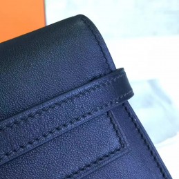 Black Kelly Wallet Gold Hardware