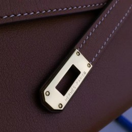 Tan Brown Kelly Wallet Gold Hardware