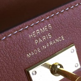 Tan Brown Kelly Wallet Gold Hardware