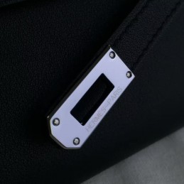 Black Kelly Wallet Silver Hardware