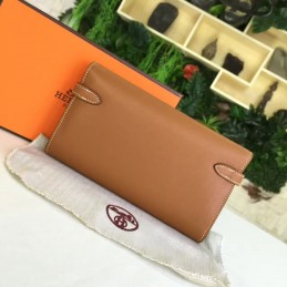 Brown Kelly Wallet Silver Hardware