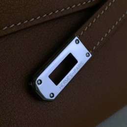 Brown Kelly Wallet Silver Hardware