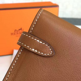 Brown Kelly Wallet Silver Hardware