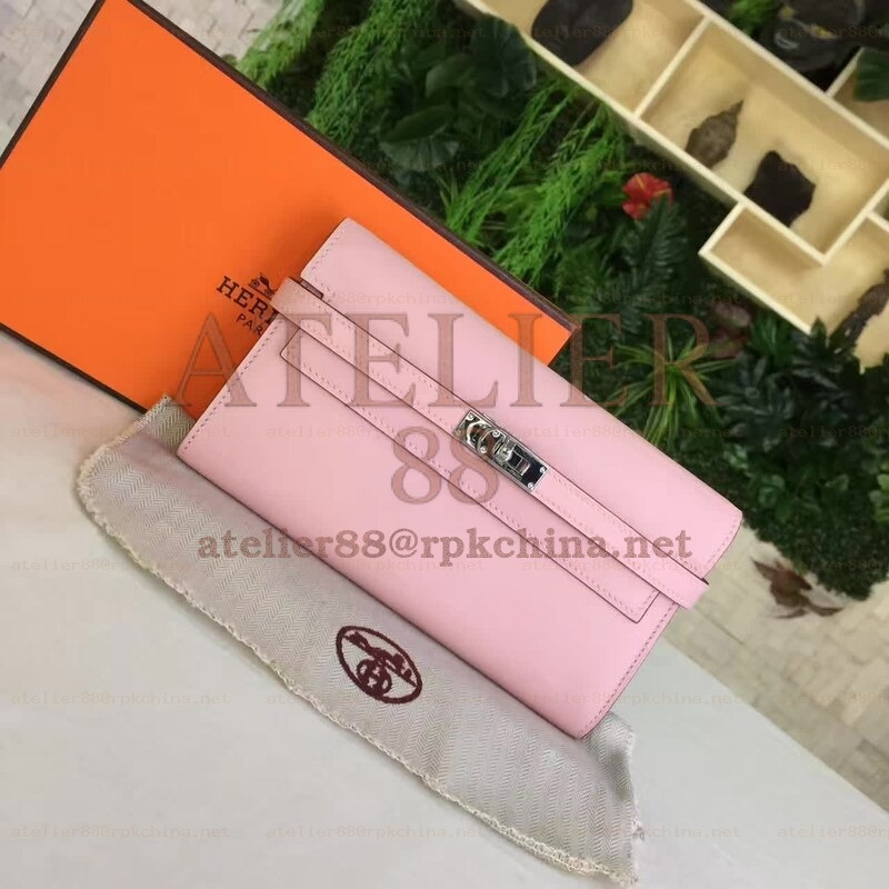 Pink Kelly Wallet Silver Hardware
