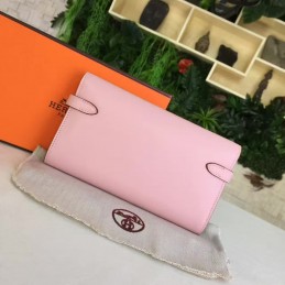 Pink Kelly Wallet Silver Hardware