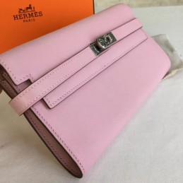 Pink Kelly Wallet Silver Hardware