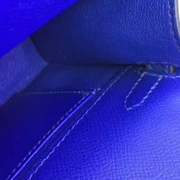 Cobalt Blue Kelly Pochette Gold Hardware Bag