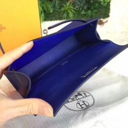 Cobalt Blue Kelly Pochette Gold Hardware Bag