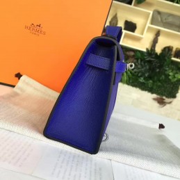 Cobalt Blue Kelly Pochette Gold Hardware Bag