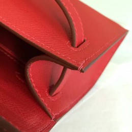 Red Kelly Pochette Gold Hardware Bag