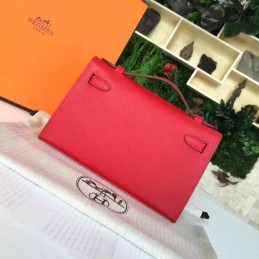 Red Kelly Pochette Gold Hardware Bag