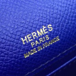 Cobalt Blue Kelly Pochette Smooth Leather Gold Hardware Bag